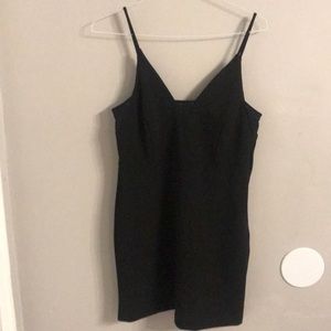 NWT Express little black sheer sweetheart dress